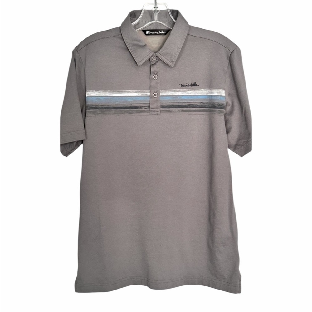 Travis Mathew Men’s Swoop In Stripe Heathered Polo - Size Small - New W/O Tags